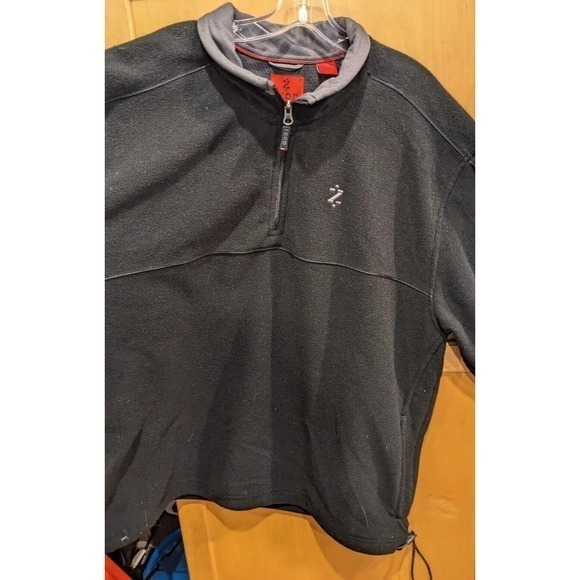 IZOD PerformX Men's Size XXL Black‎ 1/4 Zip Pullover jacket Long Sleeve fleece - Picture 2 of 3